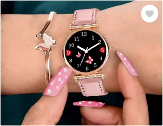 Leather Strap Analog Watch for Women & Girls (Multicolor)