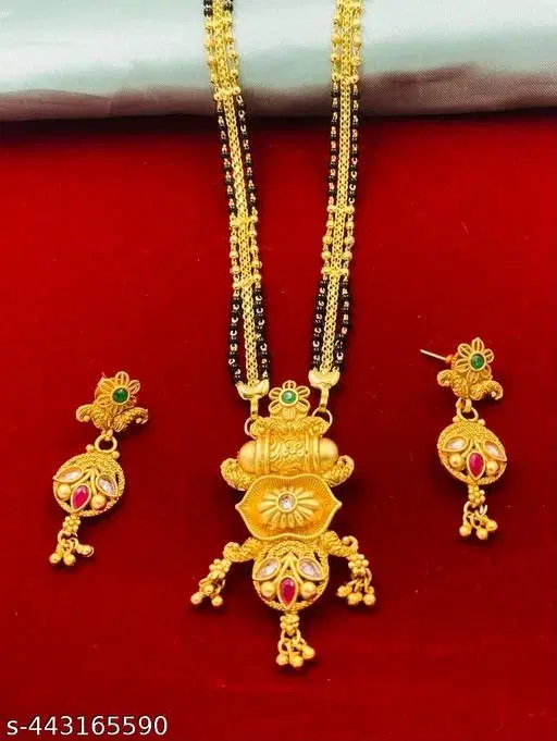 Traditional Gold-Plated Multi-Strand Mangalsutra