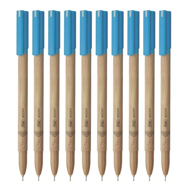 10 Pcs Woody 0.7mm Ball Pen Box