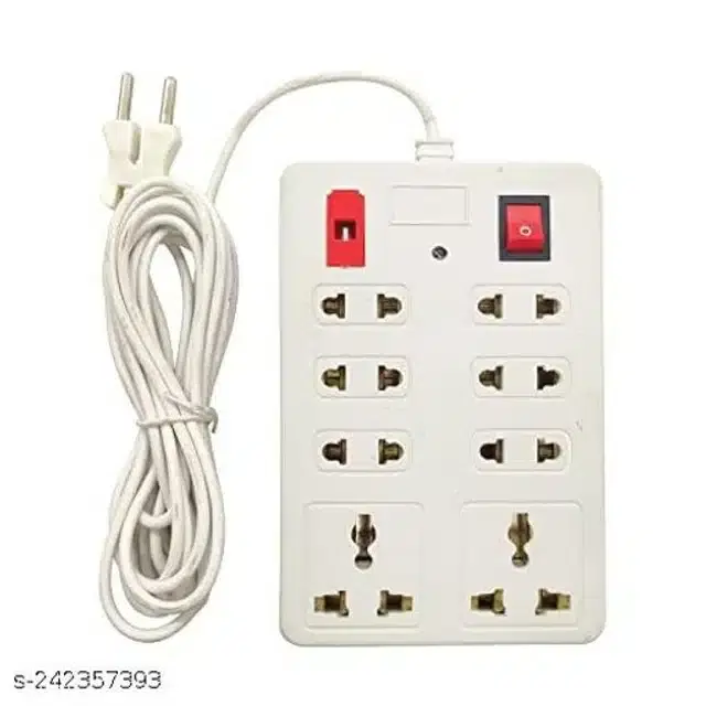 Plastic Universal Surge Protector, White