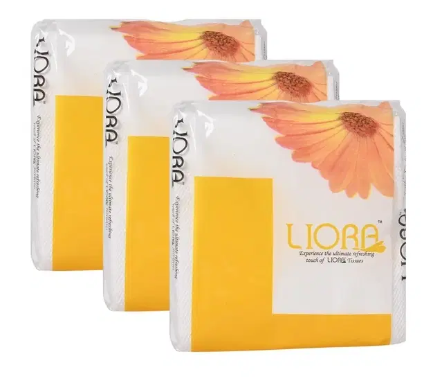 Liora 100 Pulls Napkin Pack of 3, 1 Ply, 27x30
