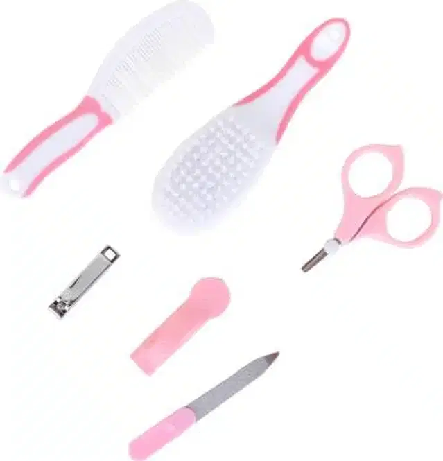 Manicure & Pedicure Kit for Kids, Pink & White, Set of 6