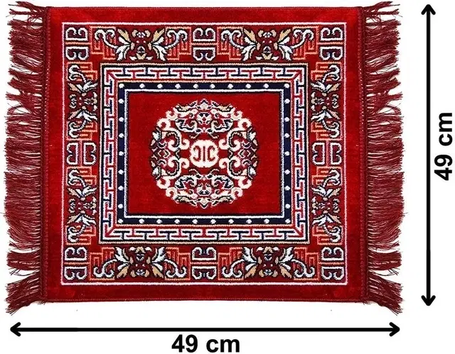 Alaqsa Trendy Spirtual Pooja Aasan 19x19inch Multicolor Pack of 5