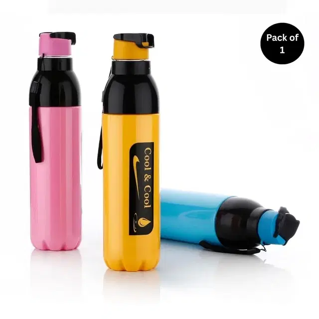 Cool & Cool Double Wall Vacuum Insulated Water Bottle 1000ml, Assorted