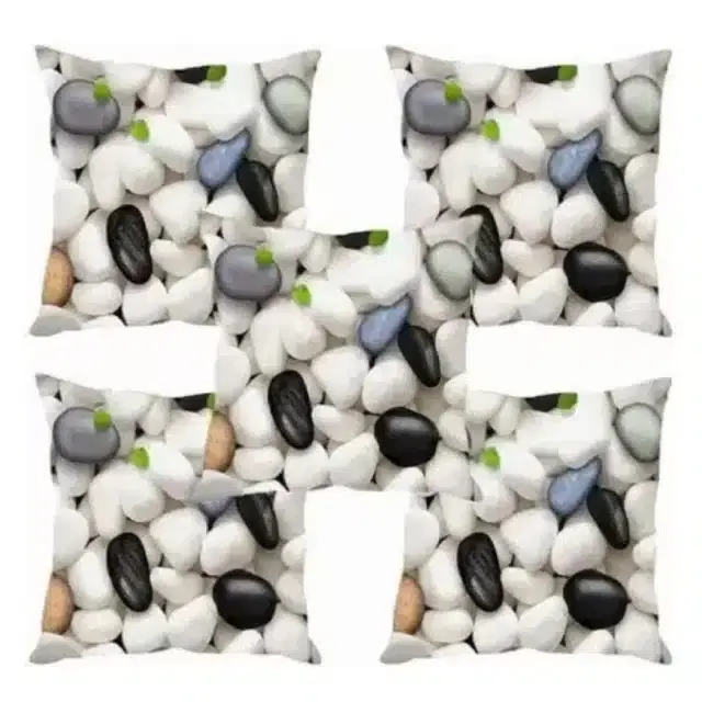 Printed Cushion Covers Combo, Multicolor, 16x16 Inches, Pack of 5