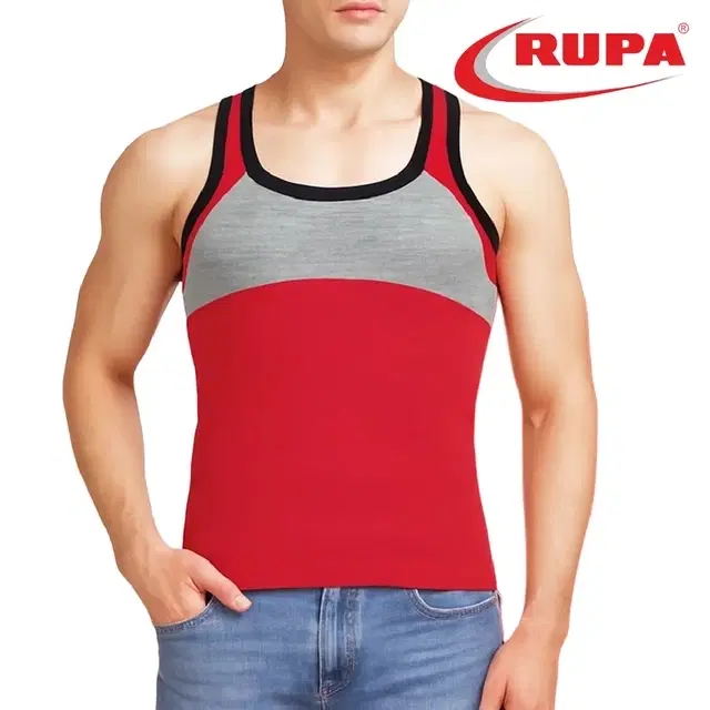 Rupa Jon Gym Vest Style No-9004 for Men Pack of 1, Assorted (90cm)