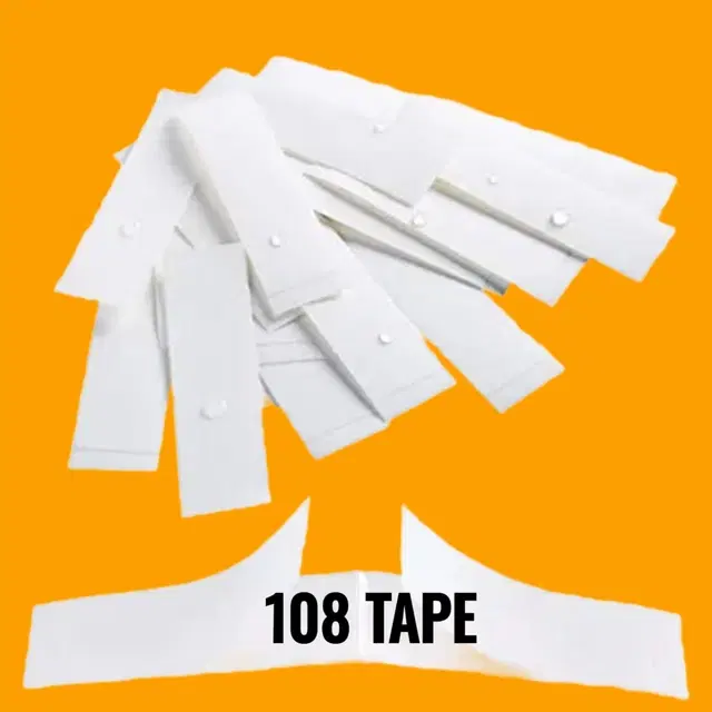 Acrylic Film Clothing 108 Double Sided Tape Strips, Transparent, Set of 1