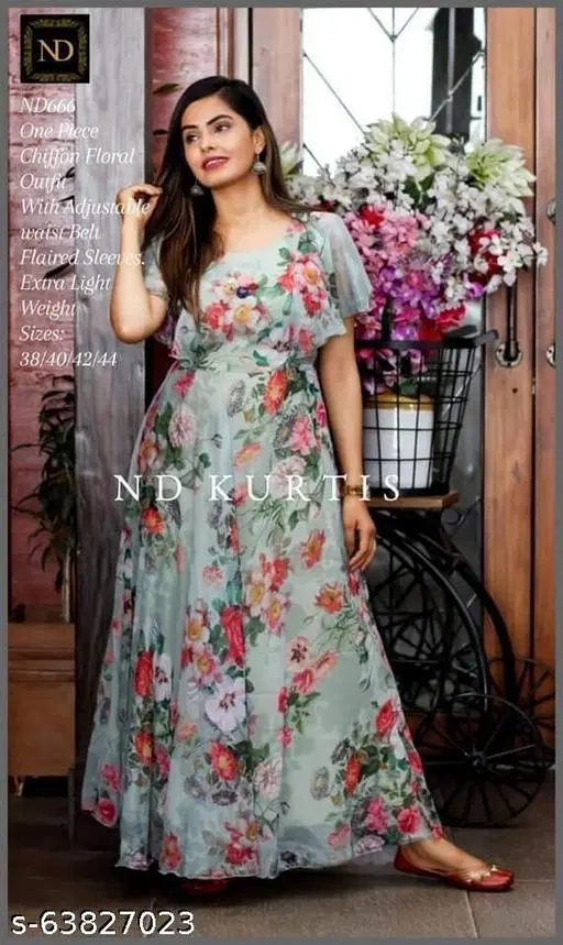 Gown for Women (Green, L)