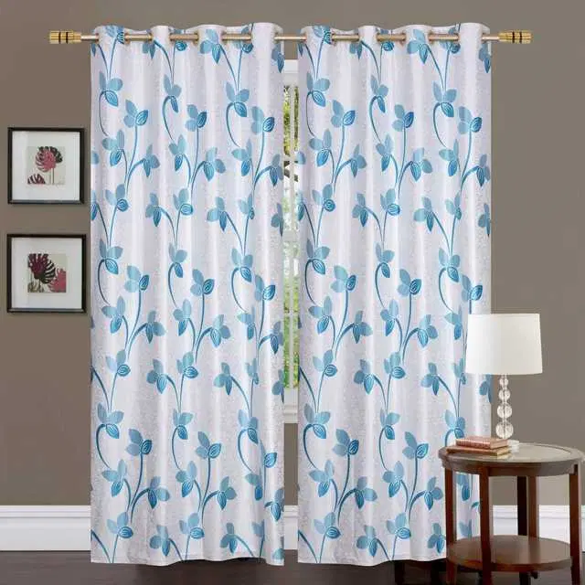 Homefab Polyester Curtains, Blue, 7 Feet, HF-190