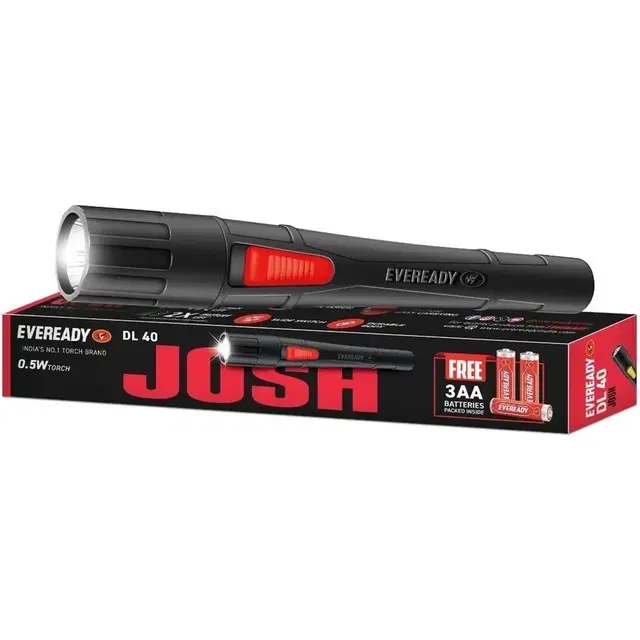 EVEREADY Josh DL 40 LED Torch Torch (Black, 20 cm)