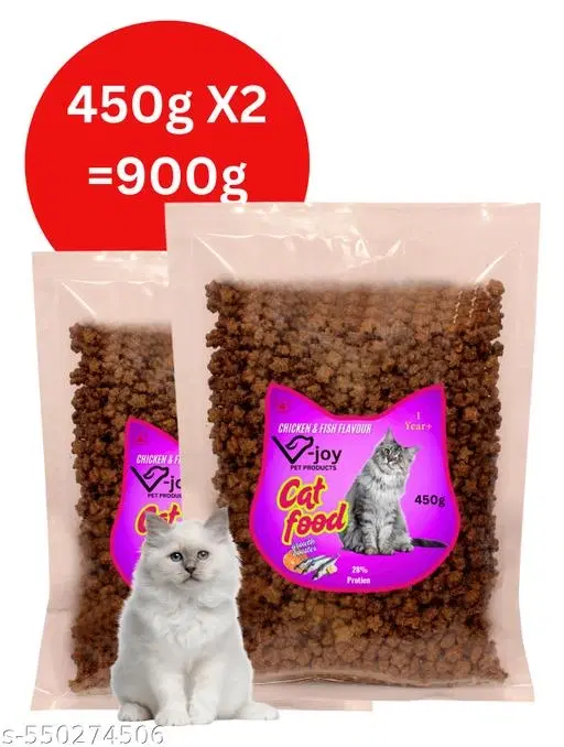 Cat (Above 1 Year) Dry Cat Food, Ocean Fish 450g , (Pack Of 2)