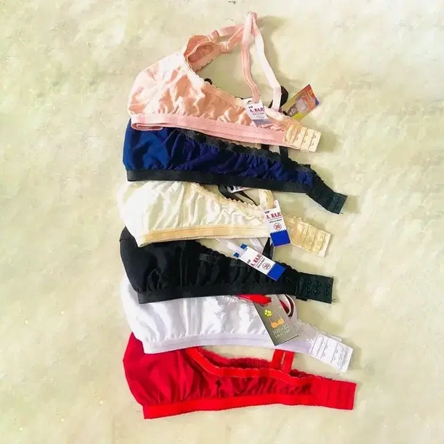 Hosiery Solid Non-Padded Bras for Women, Pack of 4, Multicolor (32 B)