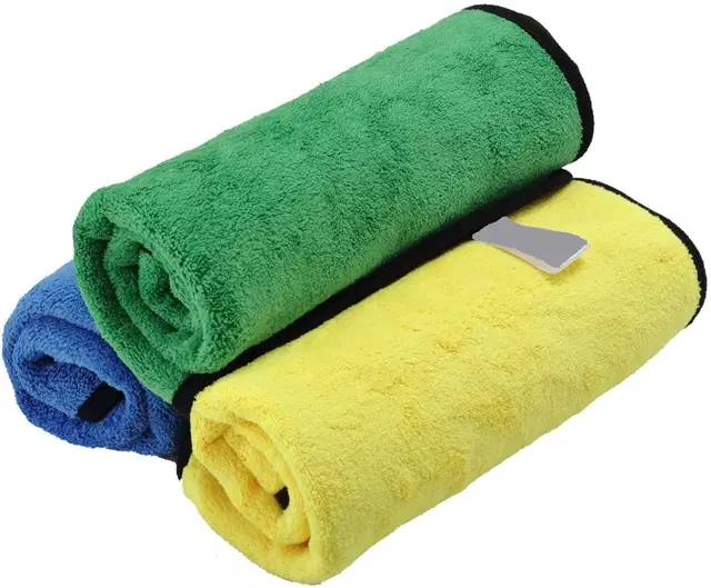 Neekshaa Microfiber Towel, Multicolor, 40x40 cm, Pack of 3