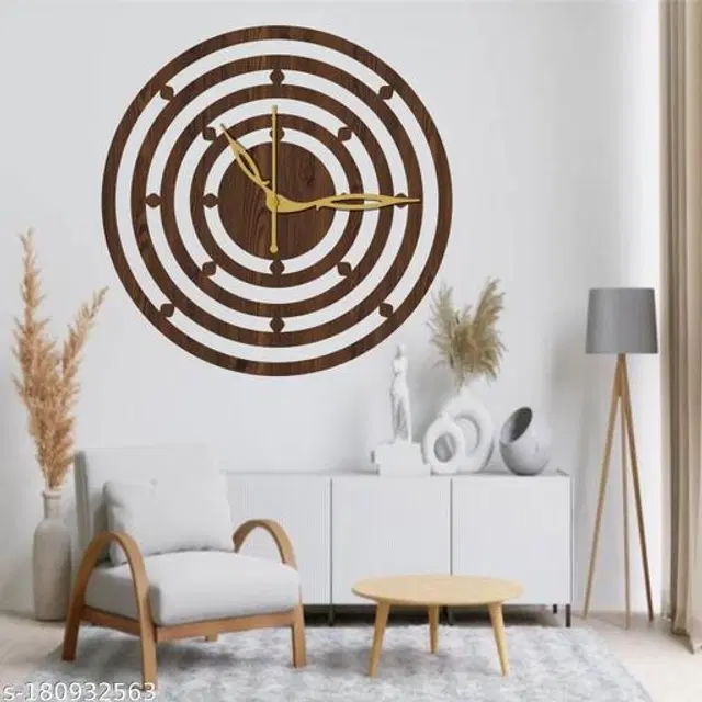 Wooden Wall Clock, Brown