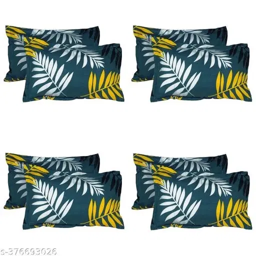 Cotton Pillow Covers, Multicolor, (17x27 inches), Pack of 8