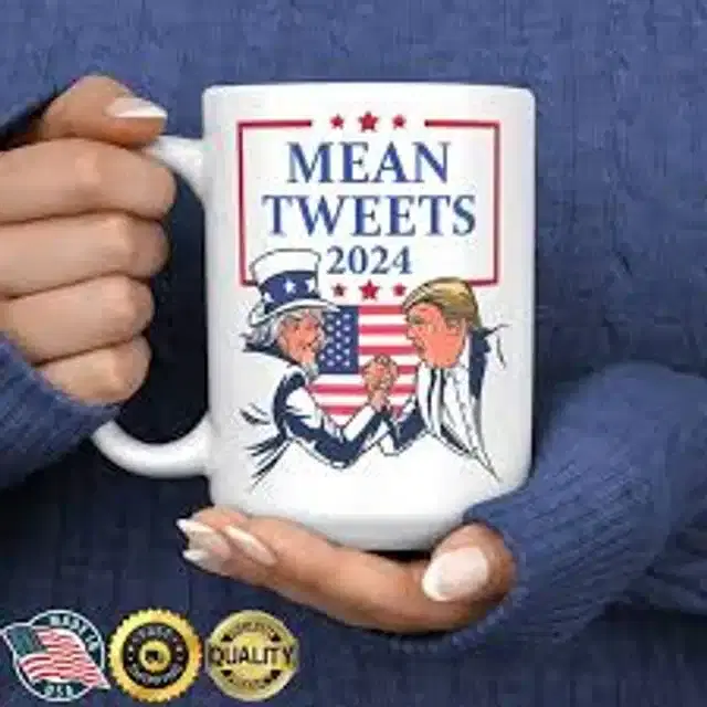 Ceremic Printed Coffee Mug, White, 350 ml