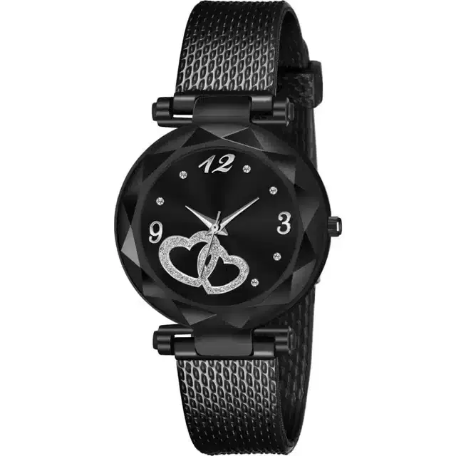 Analog Watch for Girls (Black)