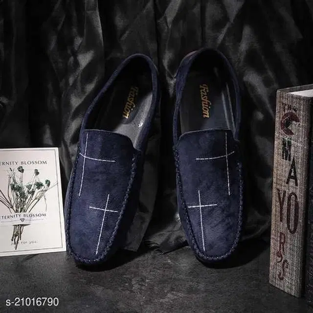 Loafers for Men (Navy Blue, 6)
