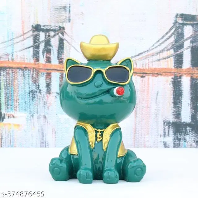 Resin Smoking Animal Piggy Bank, Multicolor