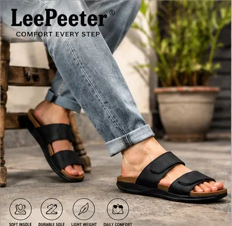Solid Sliders for Men (Black, 6)