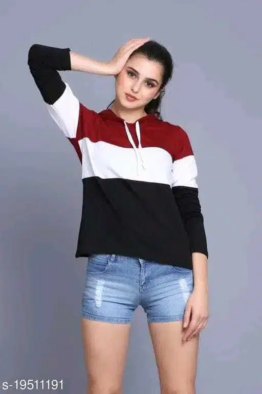 Women's Hooded Sweatshirt (S, Maroon) (AK-01)