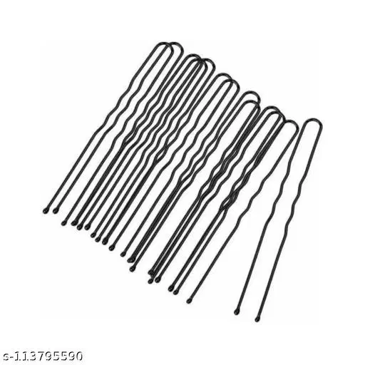 Hair Pins for Women, Pack of 12 (Black)