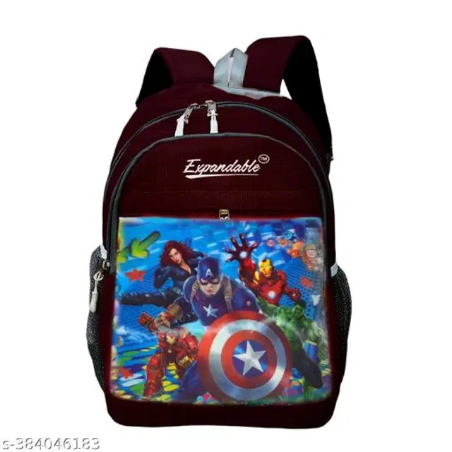 Polyester Backpacks for Kids, Black, 34 L
