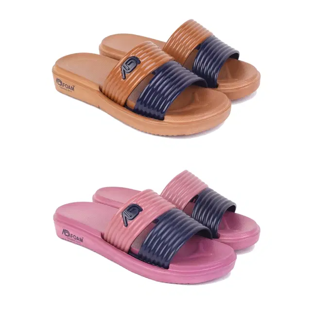 Combo of Sliders for Women, Set of 2 (Multicolor, 7)