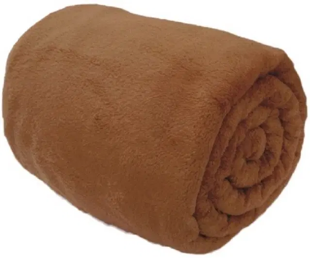 Fleece Blanket, Brown, 60x90 Inches