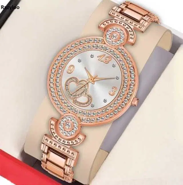 Analog Watch For Womens (Rose Gold) (WS-372)