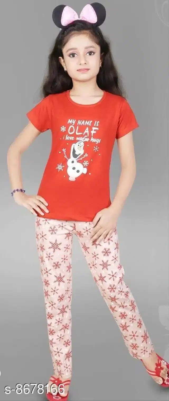 Nightsuit for Girls (Multicolor, 6-7 Years)