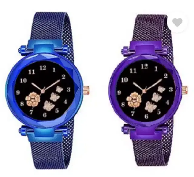 Analog Watch for Women, Pack of 2 (Multicolor)