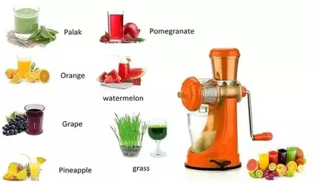 Manual Fruit Juicer with Handle, Multicolor