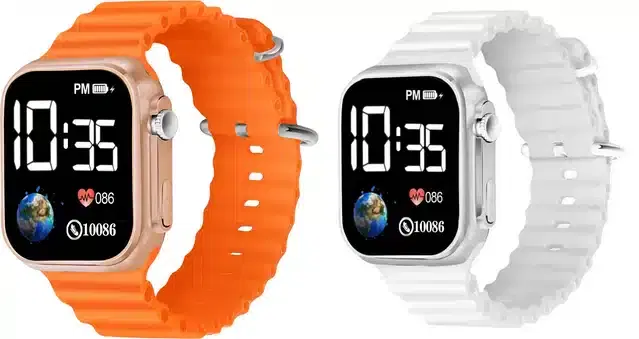 Electronic LED Digital Watch for Kids, Pack of 2 (Multicolor)