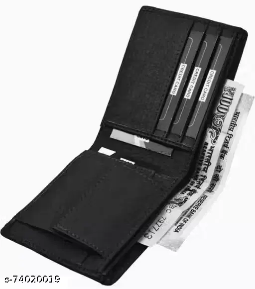 Men's Casual PU Wallet, Black