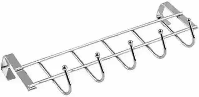Pallavi Trading Stainless Steel |Hook Rail| Hanging Rack| Hook Organizer For Kitchen Home Bathroom