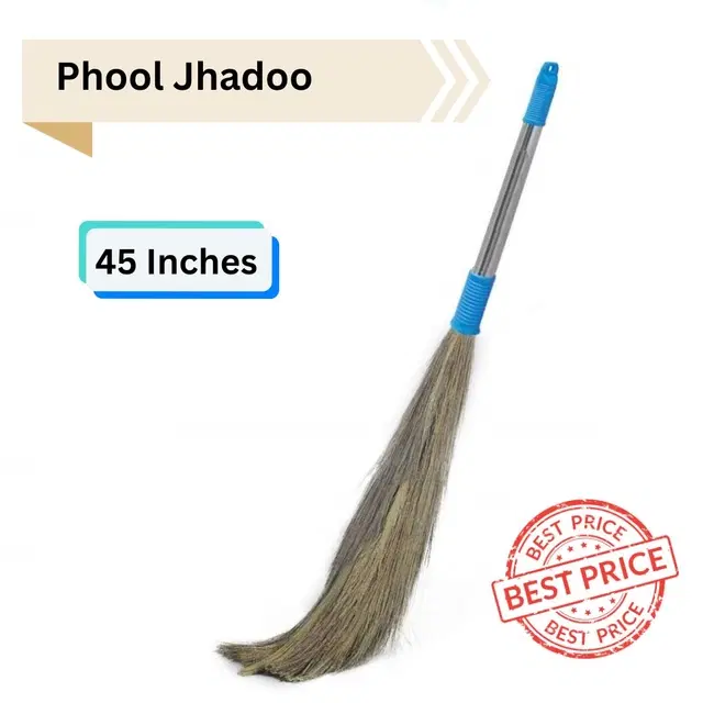 Shagun Steel Pipe Grass Broom, Pack of 1