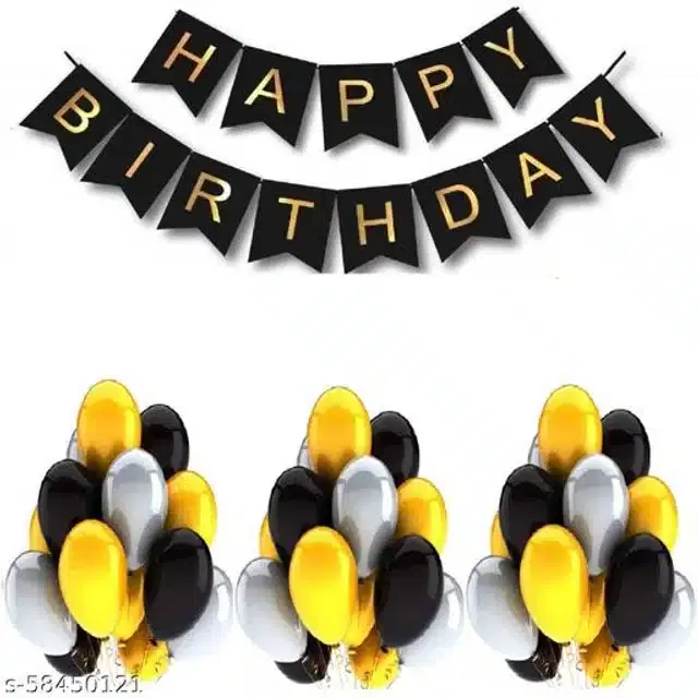 Birthday Party Decoration Kit, Multicolor, Set of 43