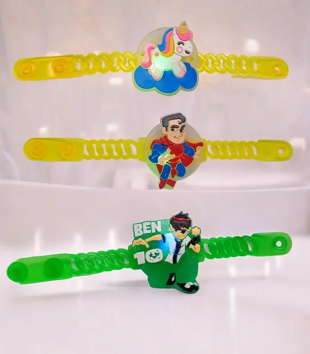 Synthetic Rakhi for Kids (Multicolor, Pack of 3)