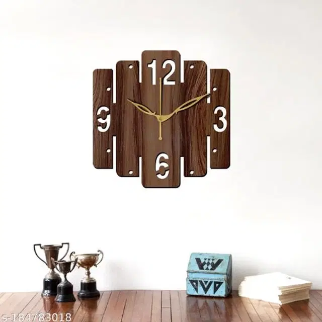 Wooden Wall Clock, Brown