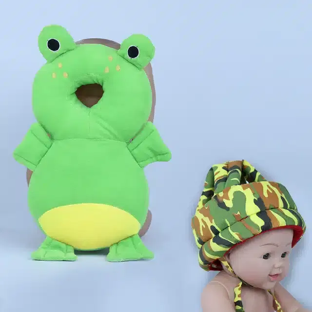 Infants Head & Back Safety Protector Pillow and Safety Helmet, Pack of 2 (Multicolor)