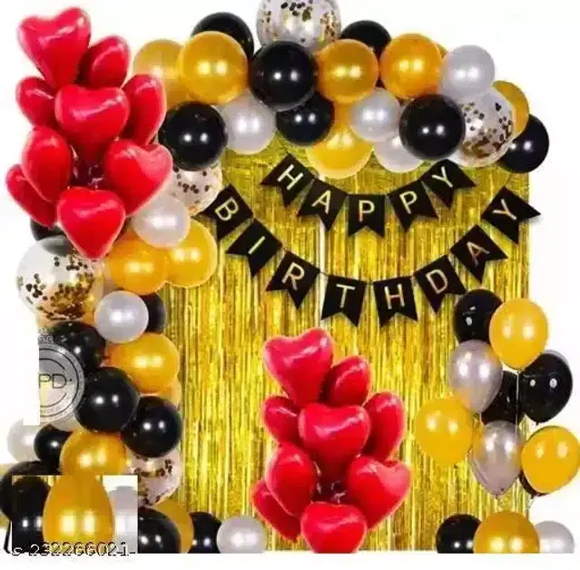 Birthday Decoration Kit, Multicolor, Pack of 27