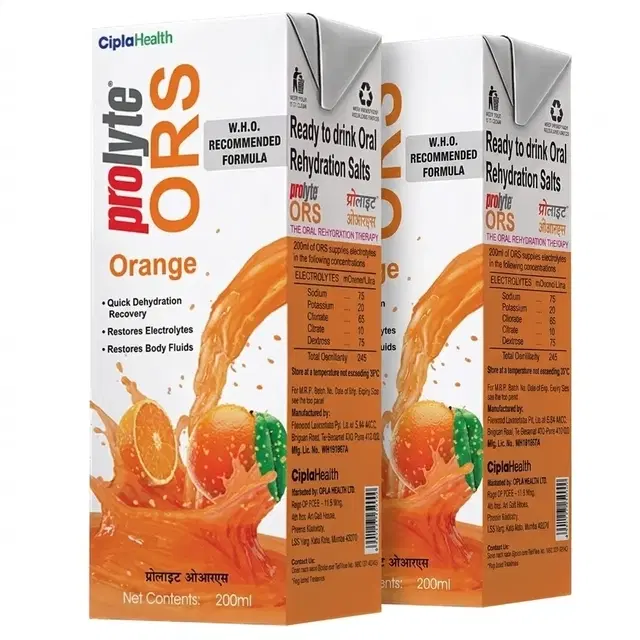 Prolyte ORS Orange Liquid, 2X200 ml (Pack of 2)