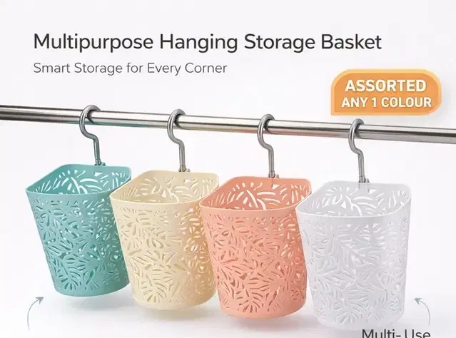 Decorative Hanging Storage Plastic Storage Baskets