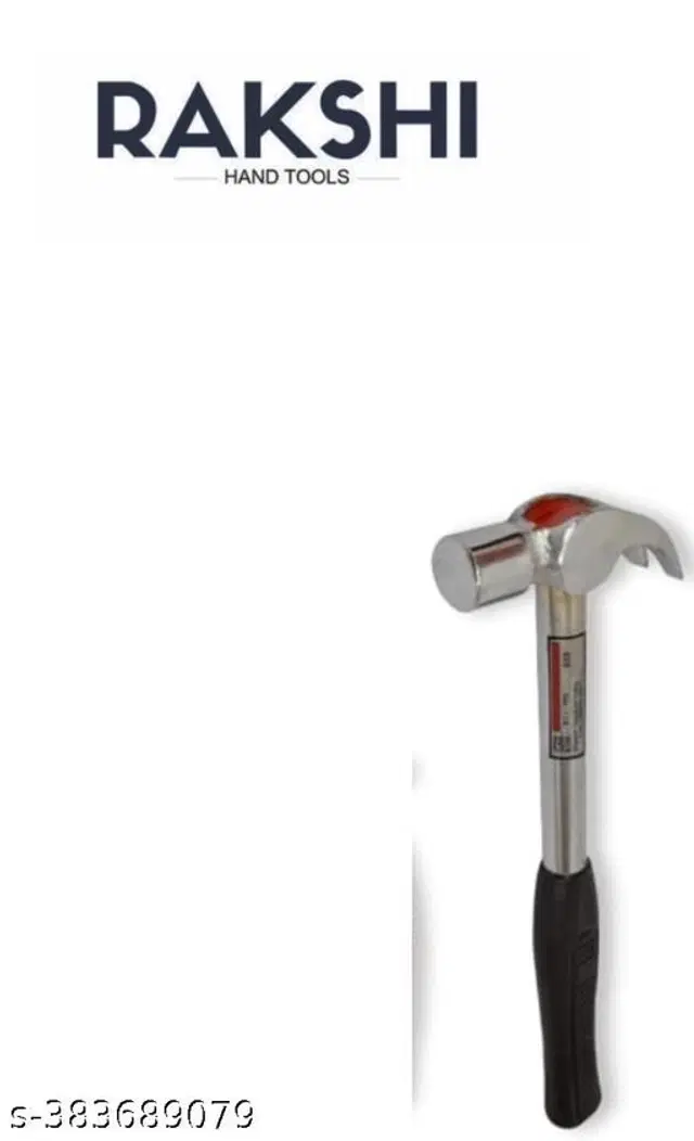 Stainless Steel 2 in 1 Curved Claw Hammer, Black & Silver