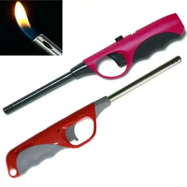 Stainless Steel Refillable Gas Lighter, Assorted, Pack of 2