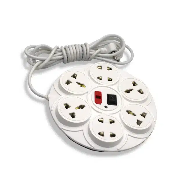 3 Pin 8+1 Extension Board, White