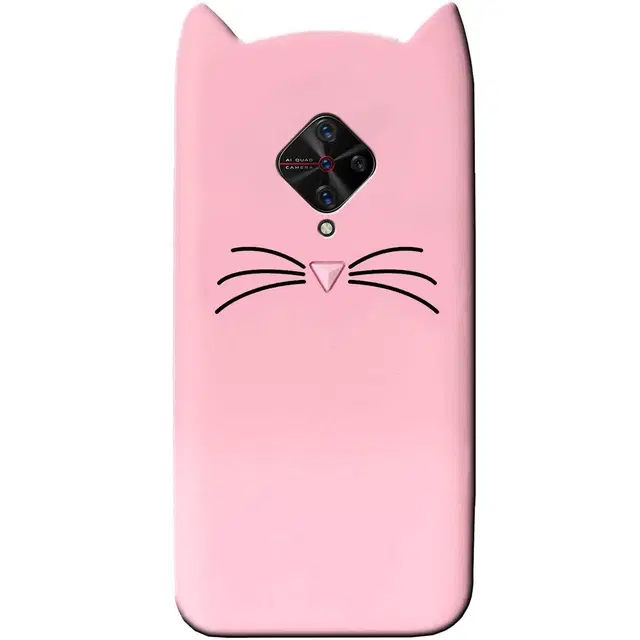 Silicone Mobile Back Cover for Vivo 1920 / Vivo S1Pro (Pink)