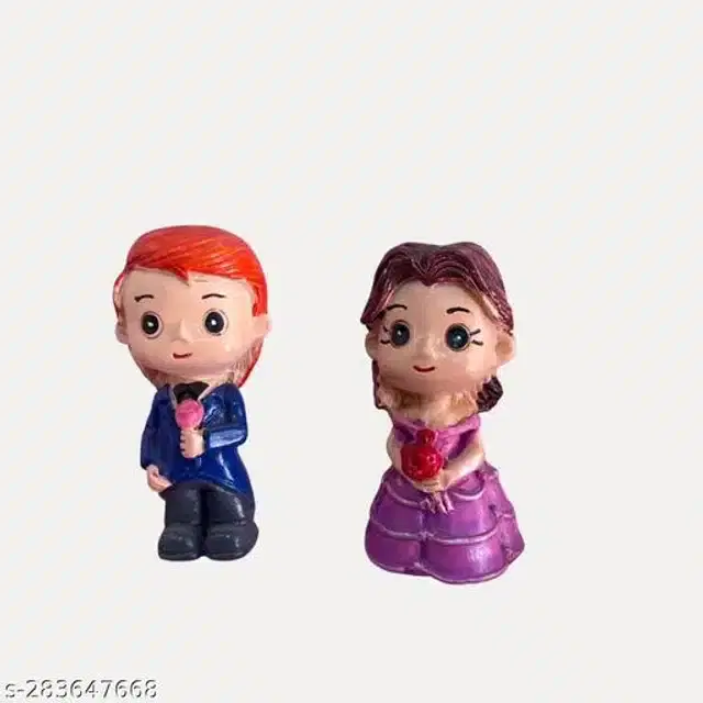 Resin Love Couple Showpiece, Multicolor, Pack of 2