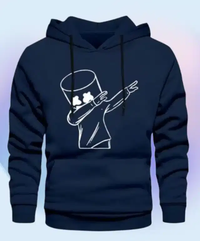 Full Sleeves Hoodie for Men (Navy Blue, M)